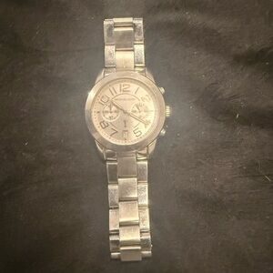 Michael Kors Silver Stainless Steel Chronograph Bracelet Watch